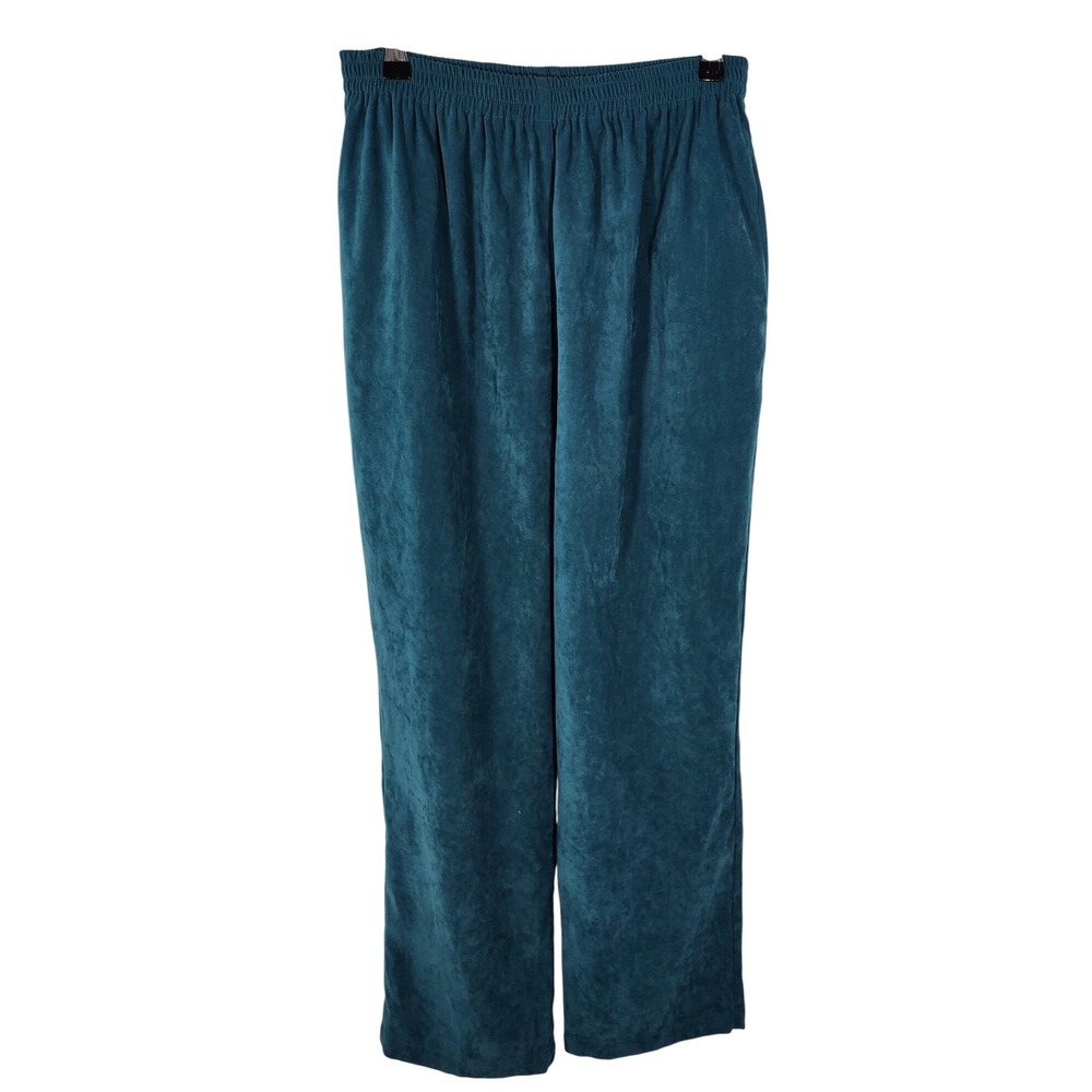 Vintage Erin London Womens Suede Look Hunter Green Pants Size‎ Medium